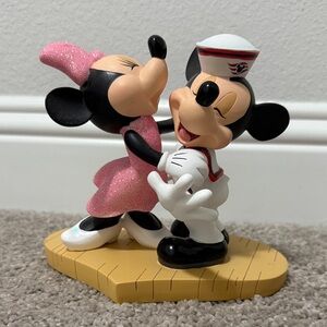 Disney Mickey and Minnie Mouse Sailor Figurine - Pink and Black